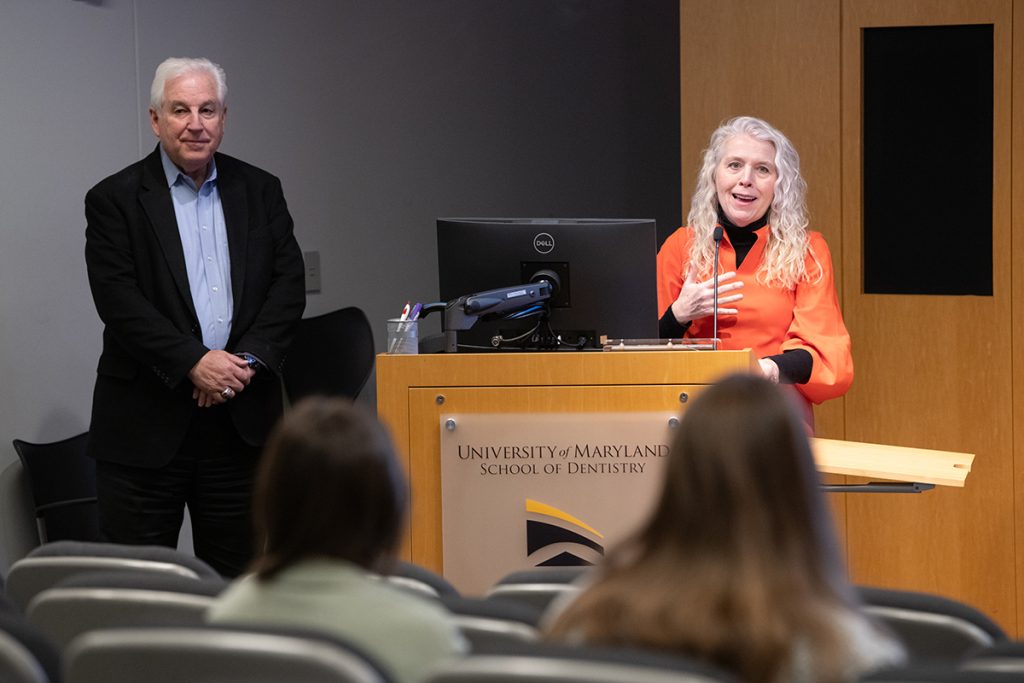 Allen M. Schiff and Diane Romaine at the University of Maryland School of Dentistry